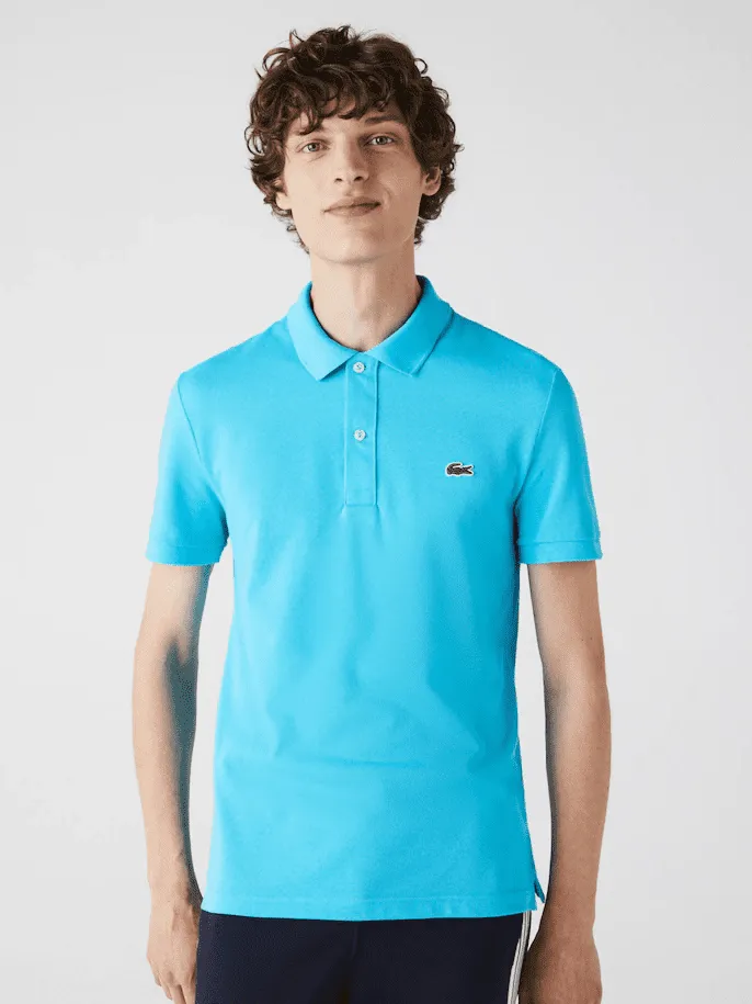 Lacoste Men's Slim Fit Pique Polo Turquoise PH4012 HL5
