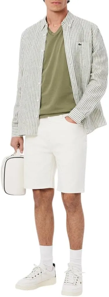 Lacoste Men's V Neck Cotton Pima T-Shirt