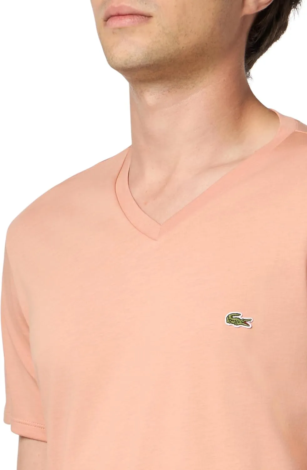Lacoste Men's V Neck Cotton Pima T-Shirt