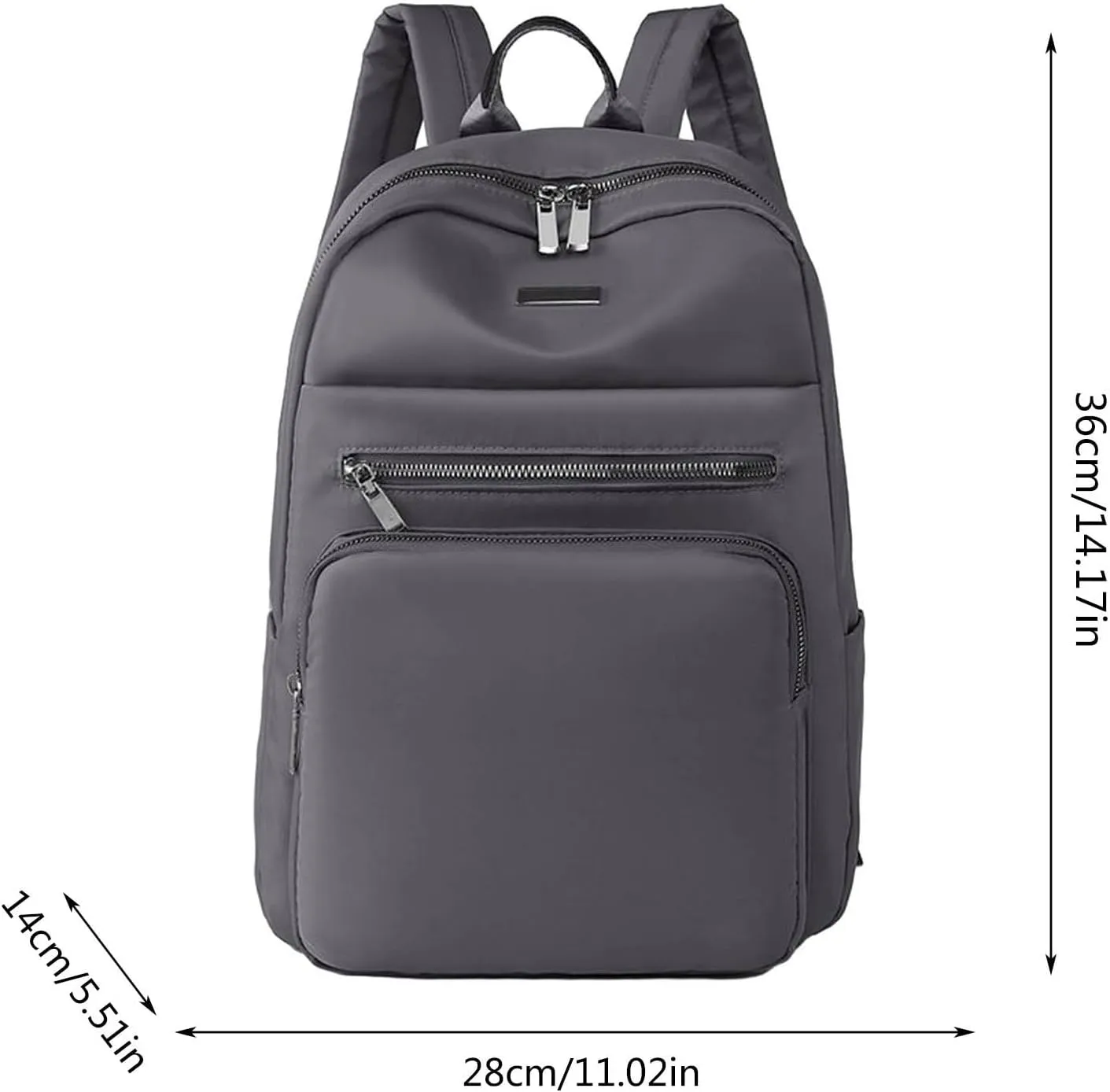 Ladies Large Capacity Lightweight Backpack Casual Fashion Soft Leather Outdoor Season Backpack with (Black, One Size)