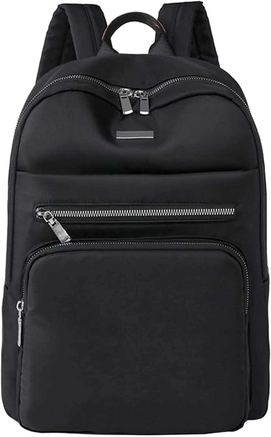 Ladies Large Capacity Lightweight Backpack Casual Fashion Soft Leather Outdoor Season Backpack with (Black, One Size)
