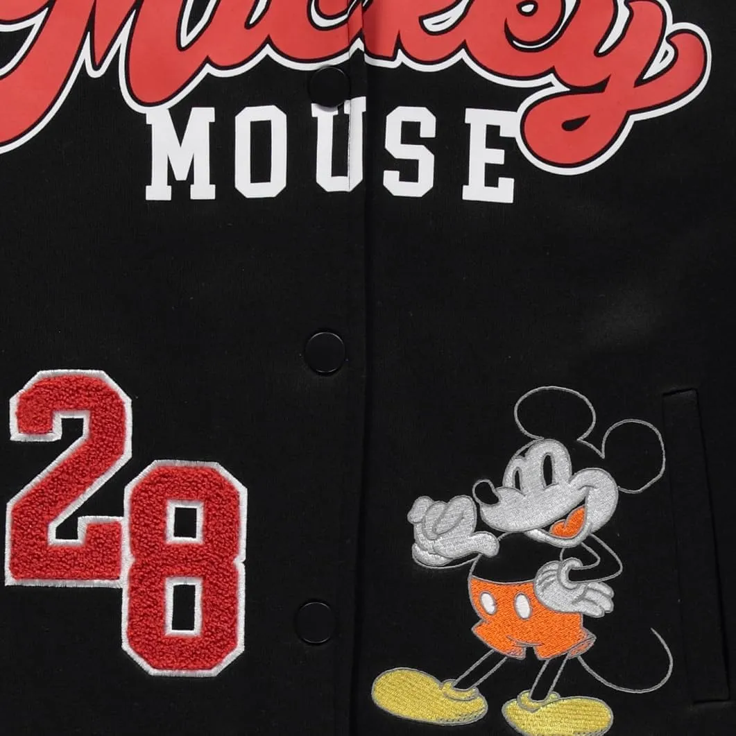 Ladies Mickey Mouse Bomber Jacket - Ladies Classic Mickey Mouse Authentic Bomber Jacket