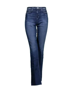 L'Agence Ruth Straight Leg Raw Hem Jeans