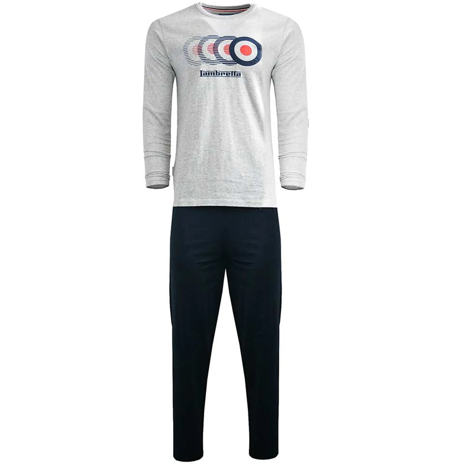 Lambretta Mens Target Loungewear Set - Grey/Navy