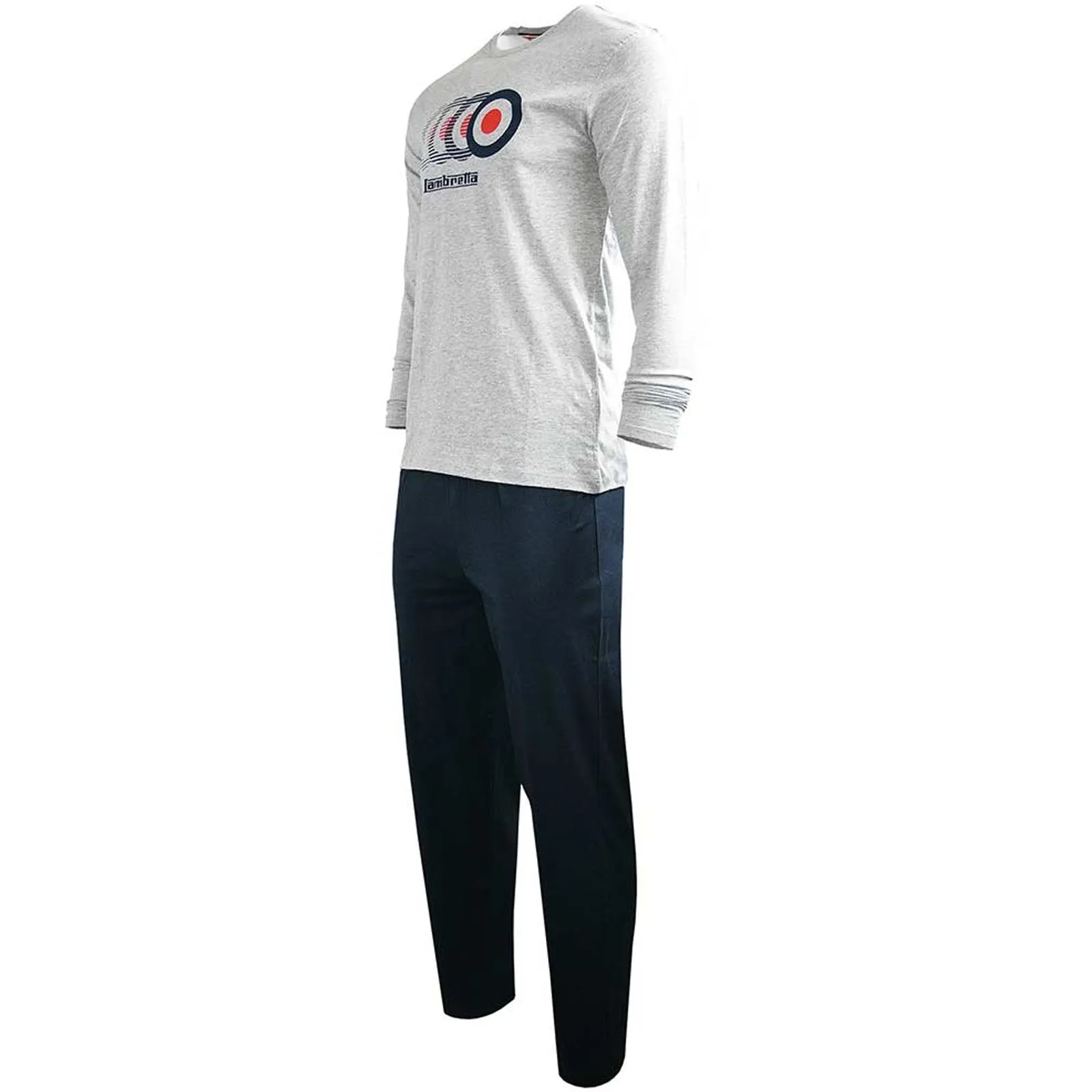 Lambretta Mens Target Loungewear Set - Grey/Navy