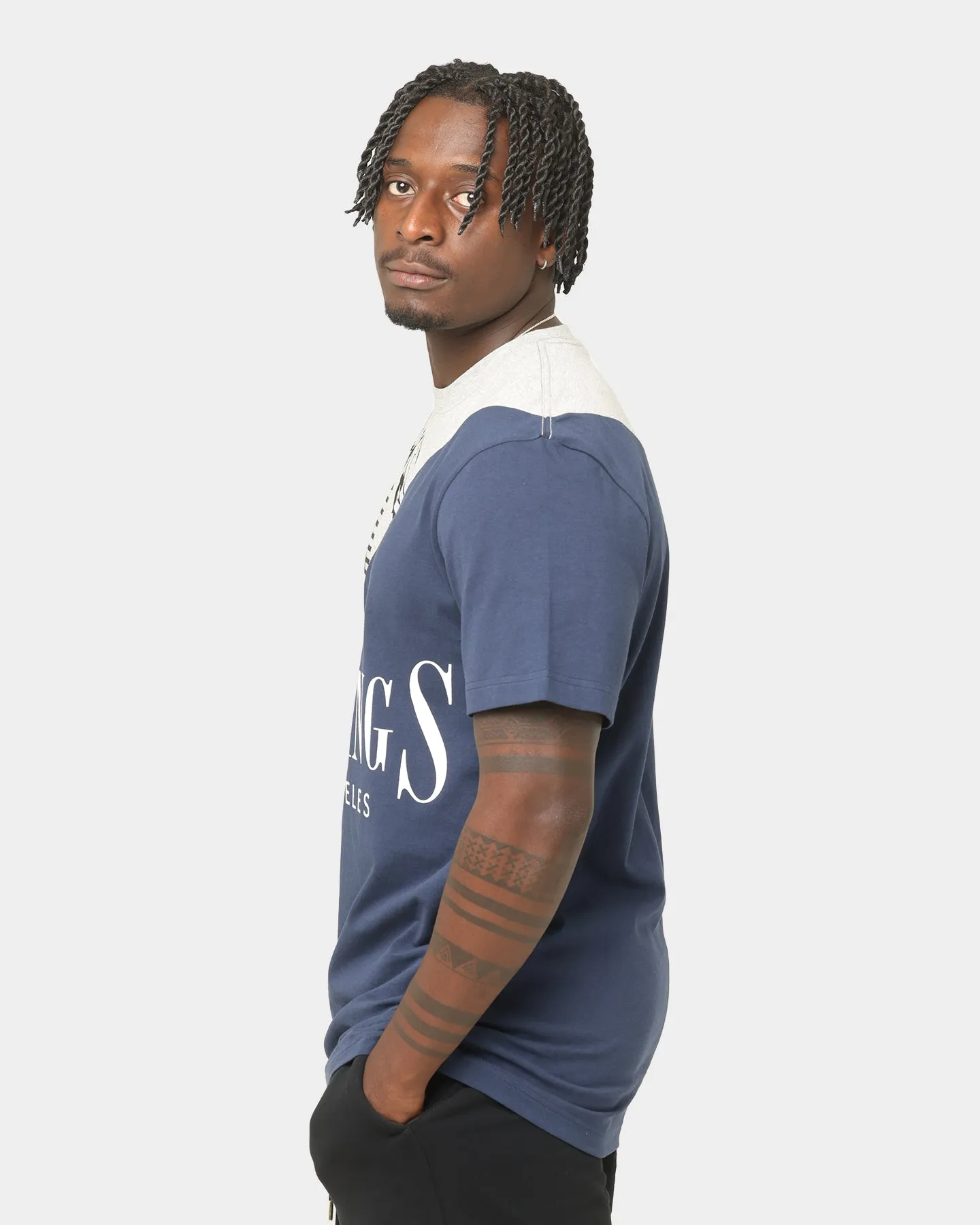 Last Kings Stitch Up Short Sleeve T-Shirt Navy