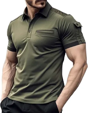LCMTWX Mens Shirts Short Sleeve Soft Loose Outdoor Sports Lapel Solid Color Camouflage Printing Raglan Golf Apparel for