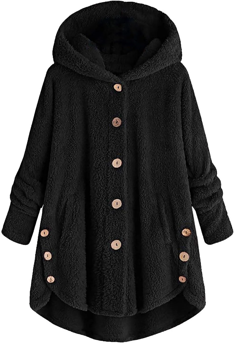 LCMTWX Women 2023 Fall Winter Fleece Jackets Slim Winter Coats Hooded Women's Coat Oversized Fluffy Winter Jackets for Coat