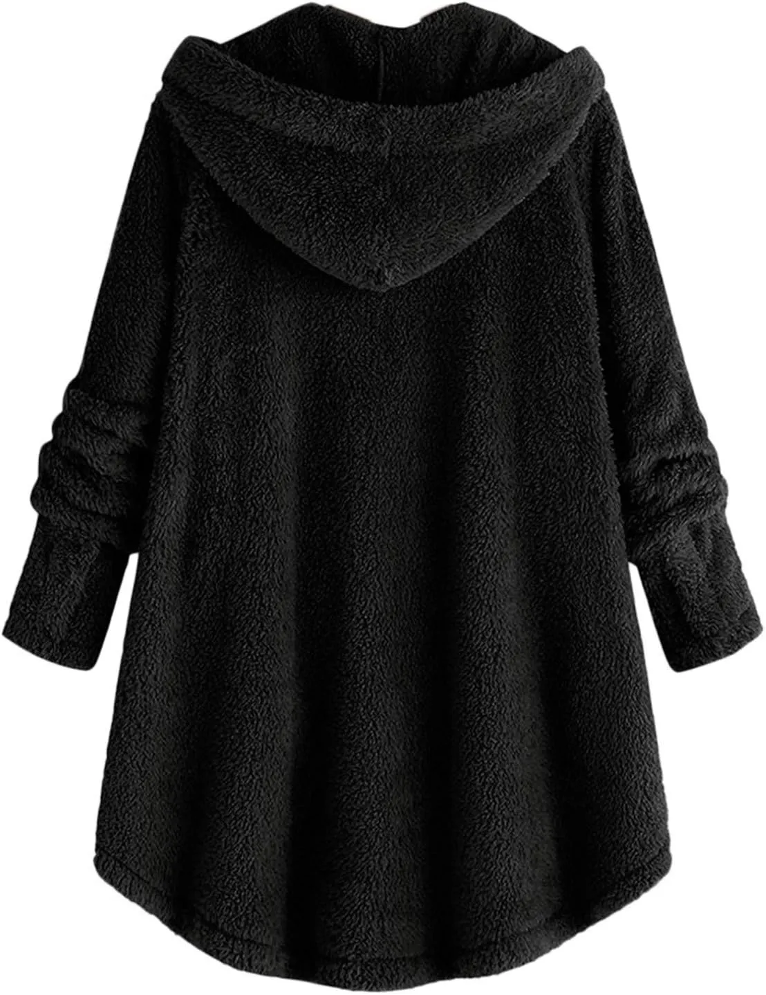 LCMTWX Womens 2023 Winter Fuzzy Fleece Jacket Fleece Sleeve Plus Size Women Women's Coat Solid Oversized Fuzzy Fleece De