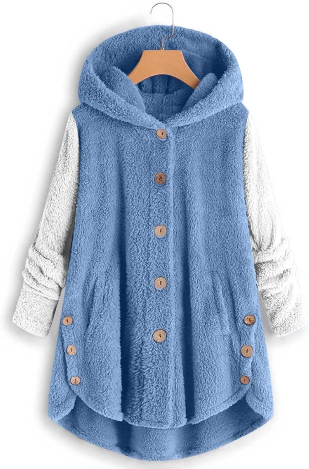 LCMTWX Womens 2023 Winter Fuzzy Fleece Jacket Fleece Sleeve Plus Size Women Women's Coat Solid Oversized Fuzzy Fleece De