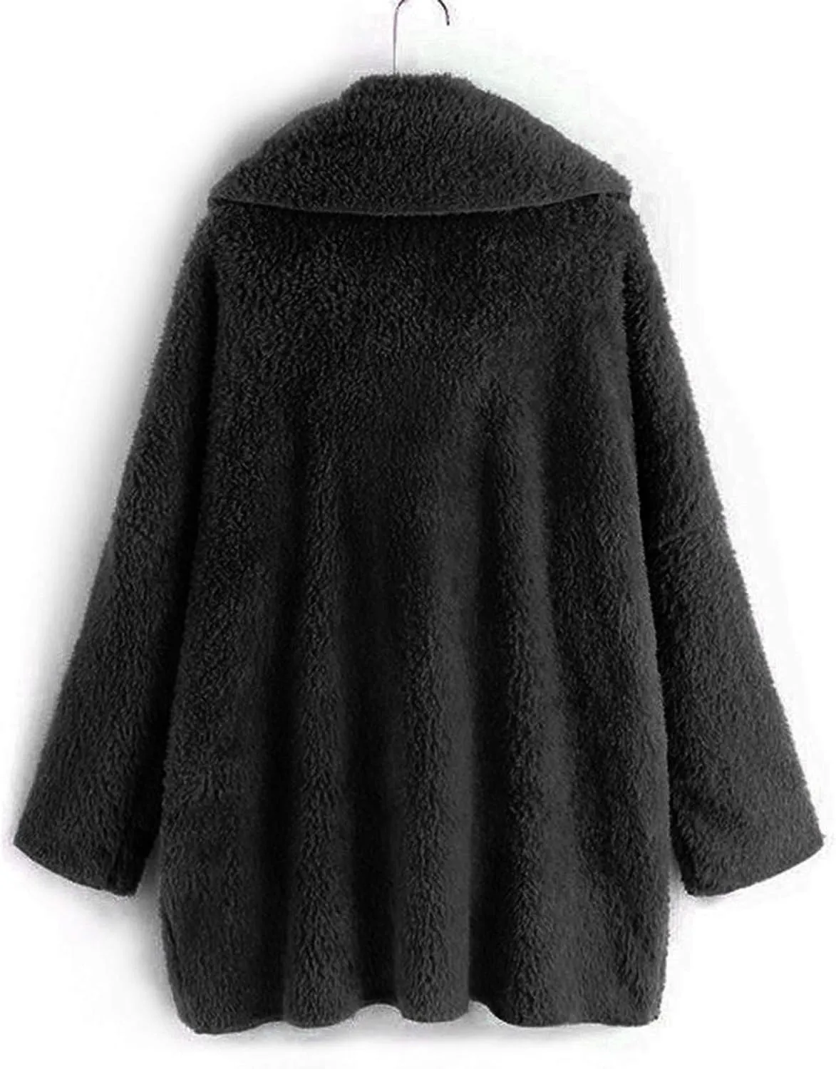 LCMTWX Womens 2023 Winter Fuzzy Fleece Jacket Fleece Sleeve Plus Size Women Women's Coat Solid Oversized Fuzzy Fleece De