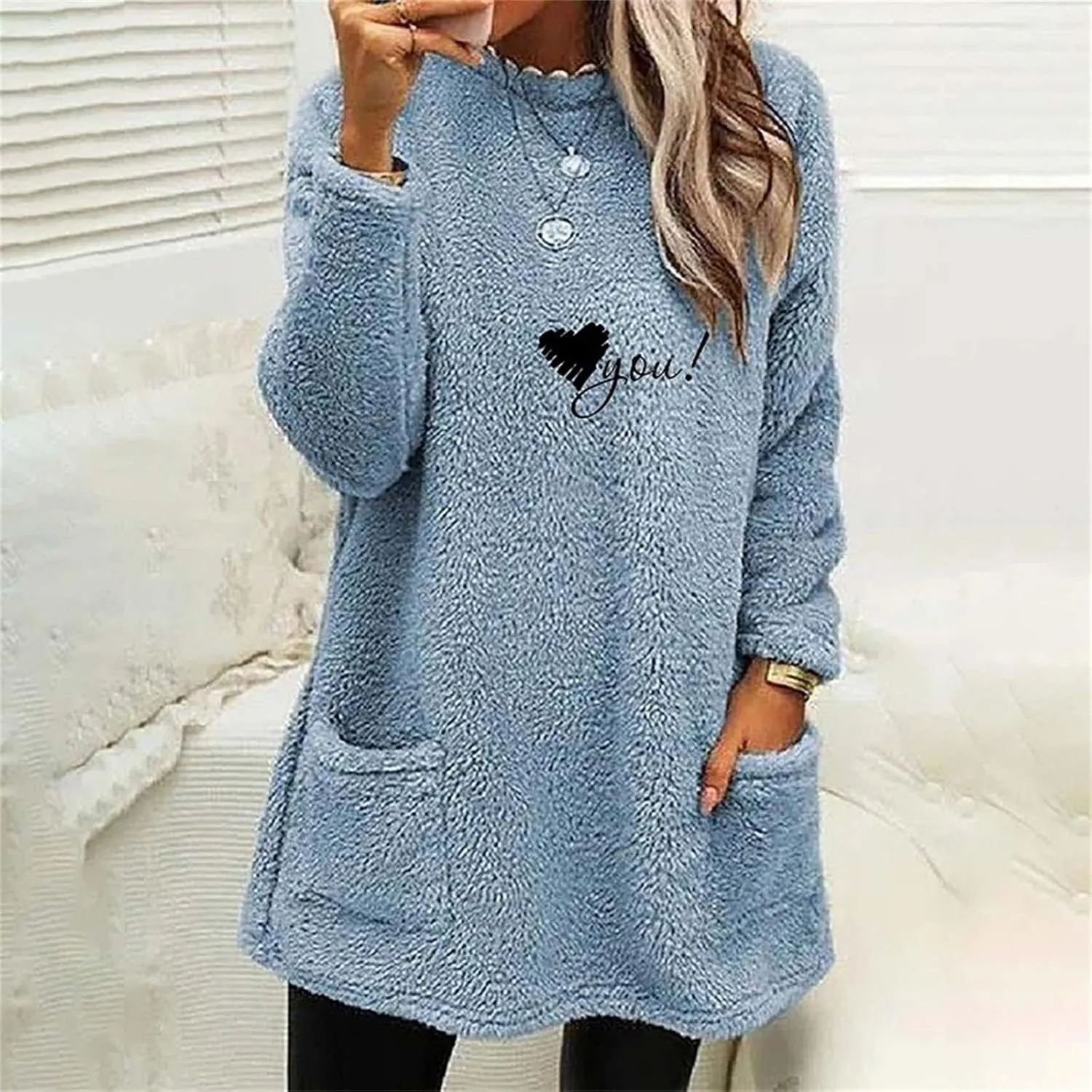 LCMTWX Womens 2023 Winter Fuzzy Fleece Jacket Fleece Thickening Plus Size Coat Jacket Solid Oversized Fuzzy Fleece Fluffy
