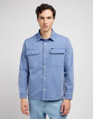 Lee Men's Work Wear Over-Shirt In Surf Blue