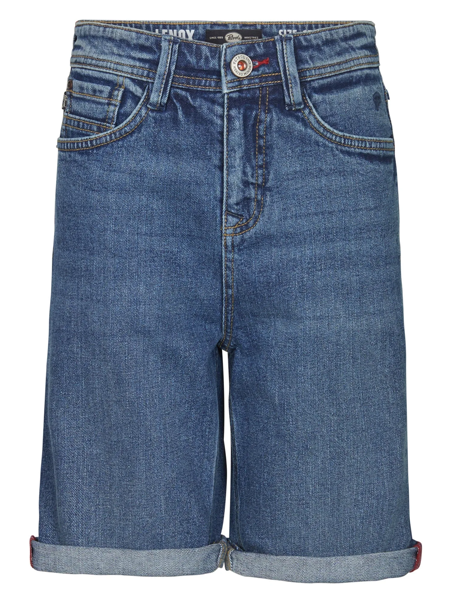 Lenox Loose Fit Denim Shorts Papaya