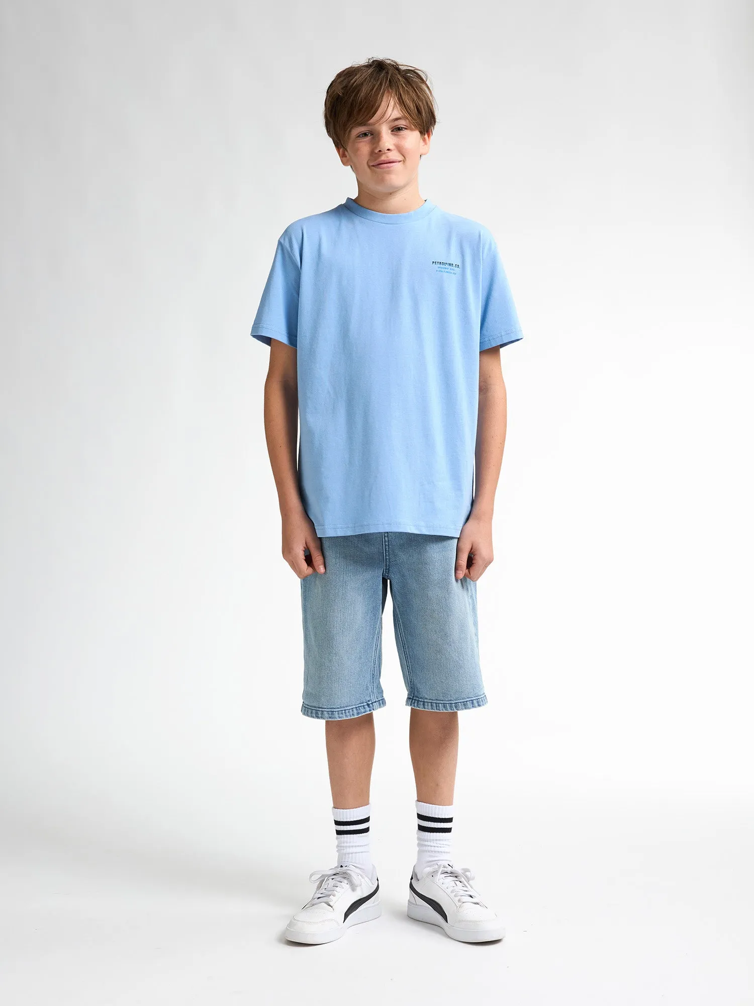 Lenox Loose Fit Denim Shorts Papaya
