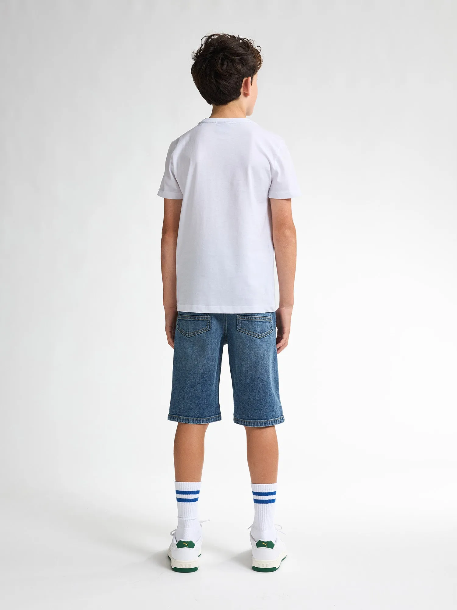 Lenox Loose Fit Denim Shorts Papaya