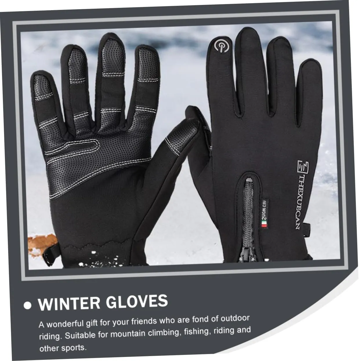LIFKOME 1 Pair Thermal Touchscreen Gloves Windproof Thermal Gloves Warm Mittens for Men Driving Gloves Phone