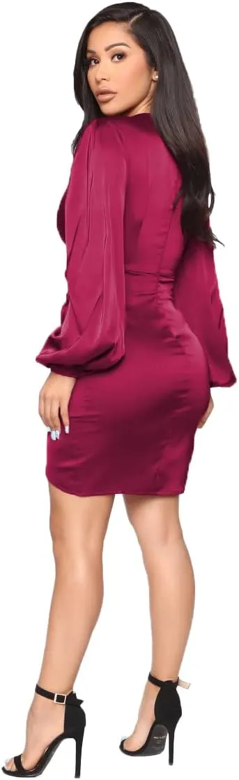 LightlyKiss Women's Wedding Guest Dress Twist Front Formal Party Cute Dress Women Front Formal Party Cute Dresses