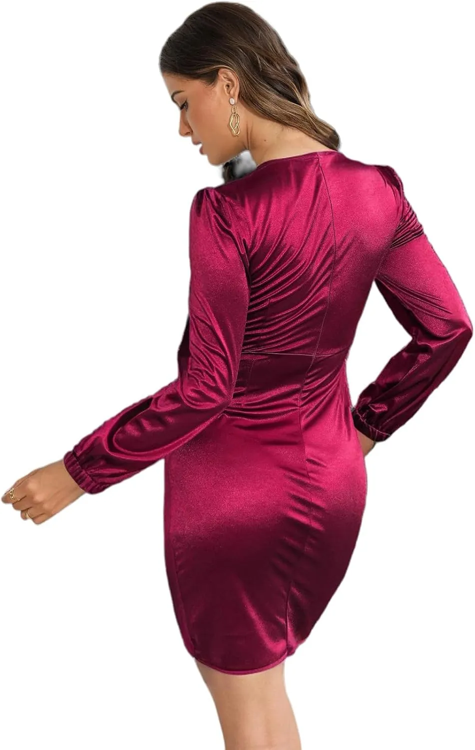 LightlyKiss Women's Wedding Guest Dress Twist Front Formal Party Cute Dress Women Front Formal Party Cute Dresses