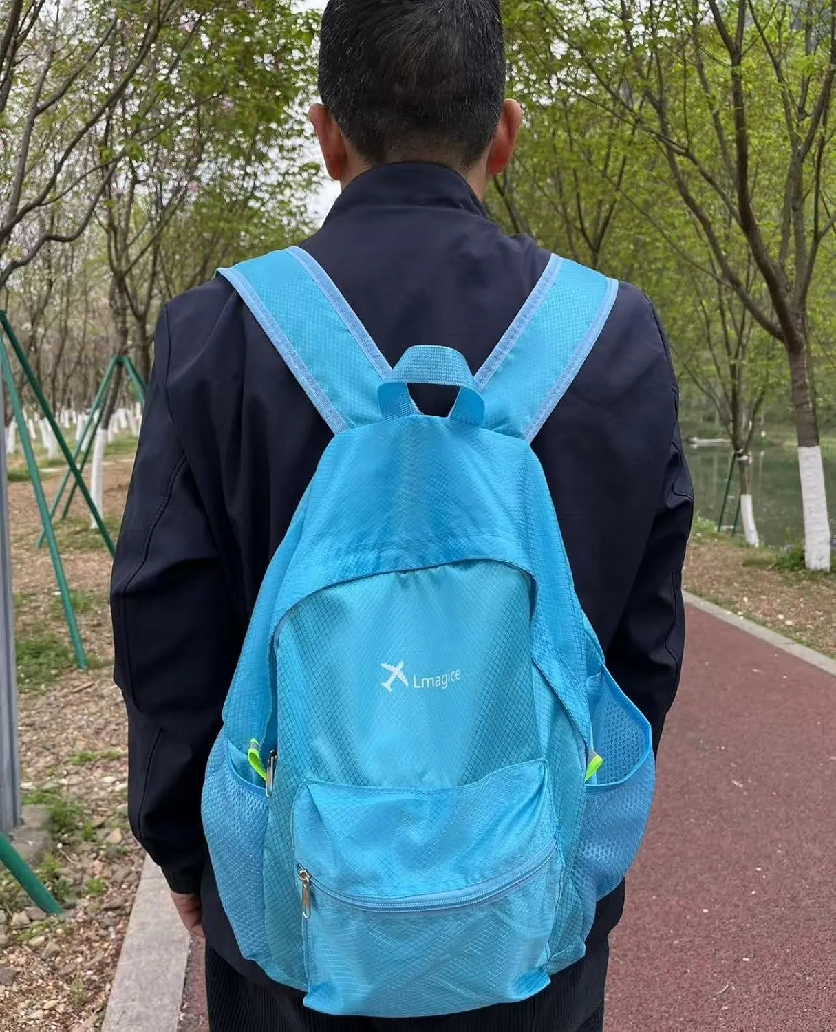 Lightweight foldaLmagic Lightweight Foldable 30L Backpack Outdoor Mountaineering Bag Travel Backpack Blue