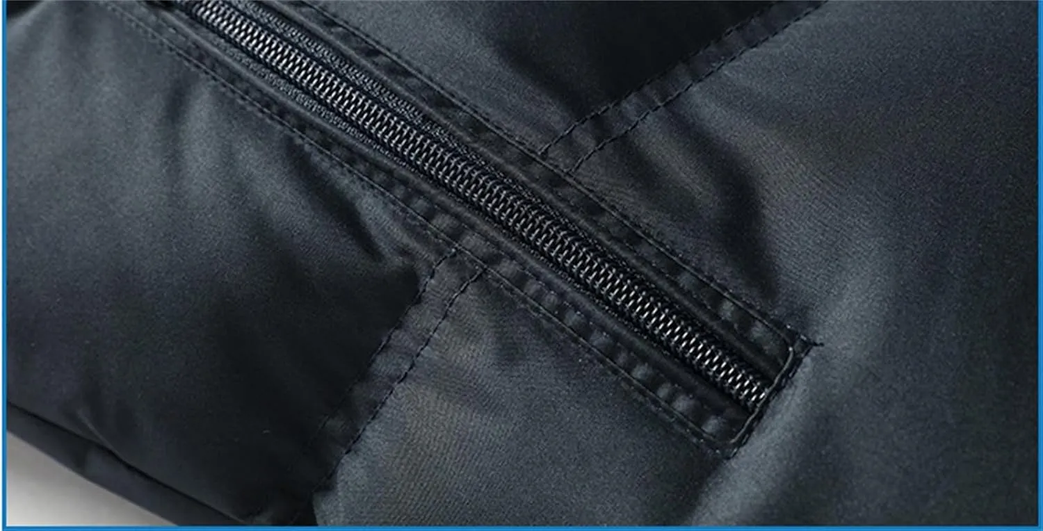 Lightweight Windproof Jacket Men Mens Casual Puffer Vest Water-Resistant Jacket Windproof Outerwear Sportswear