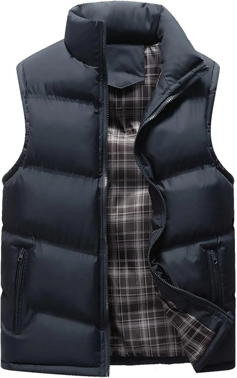 Lightweight Windproof Jacket Men Mens Casual Puffer Vest Water-Resistant Jacket Windproof Outerwear Sportswear