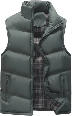 Lightweight Windproof Jacket Men Mens Casual Puffer Vest Water-Resistant Jacket Windproof Outerwear Sportswear