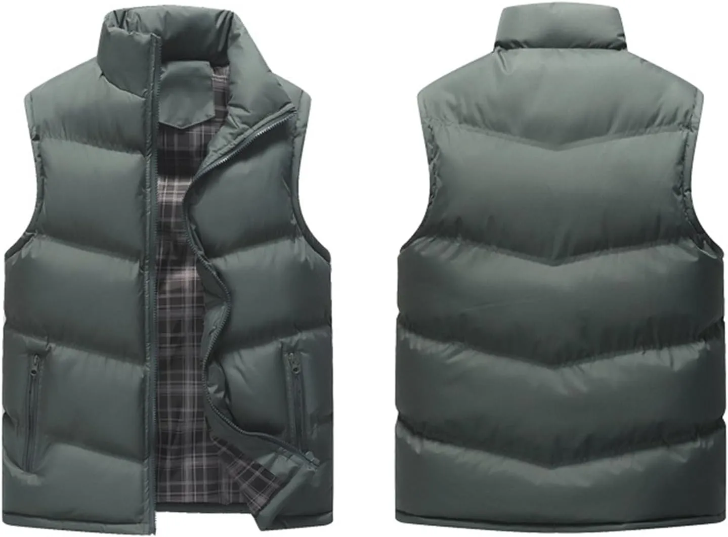 Lightweight Windproof Jacket Men Mens Casual Puffer Vest Water-Resistant Jacket Windproof Outerwear Sportswear