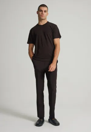 Line Linen Tee in Chocolate Pepper