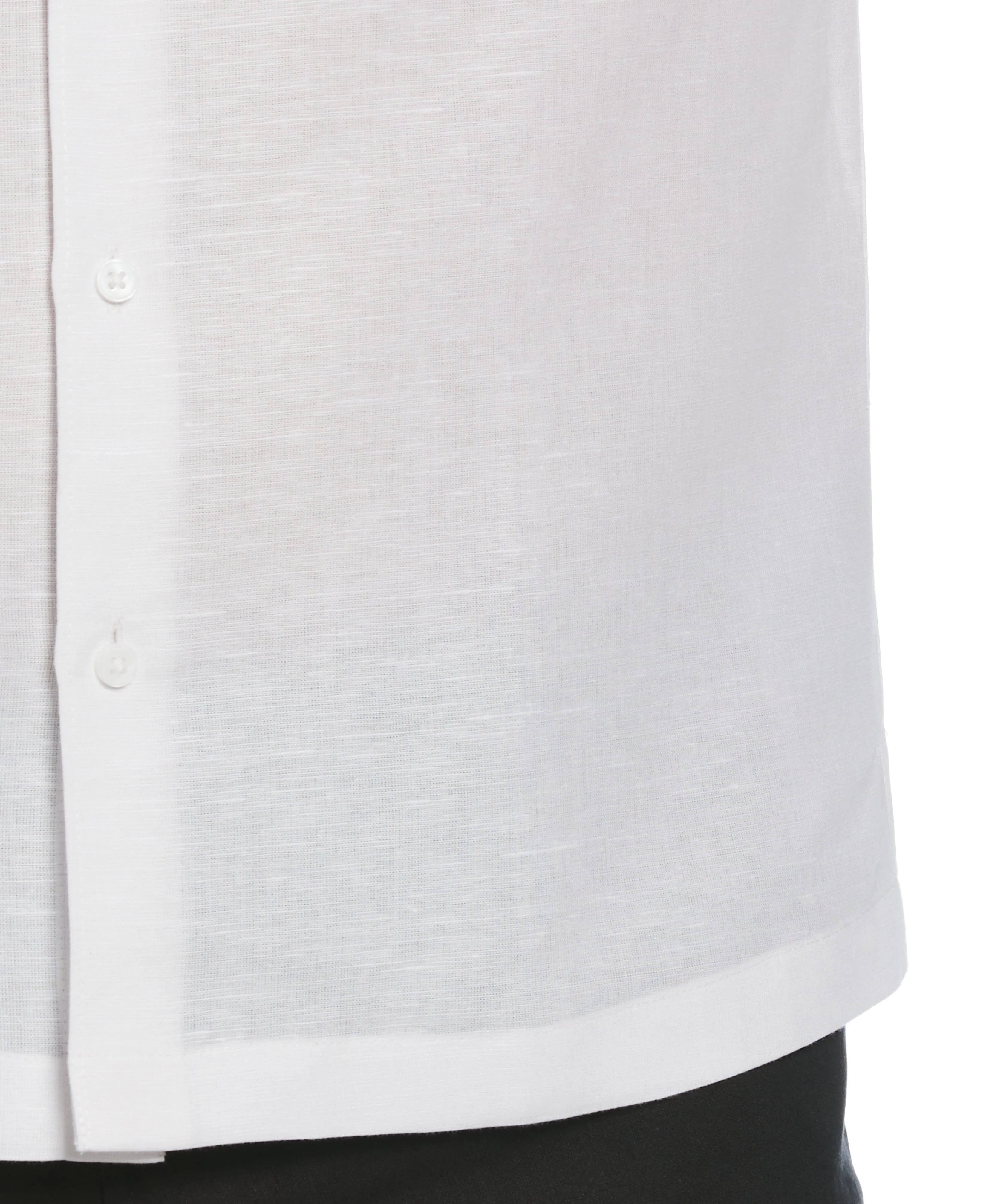 Linen Blend Chest Stripe Print Shirt