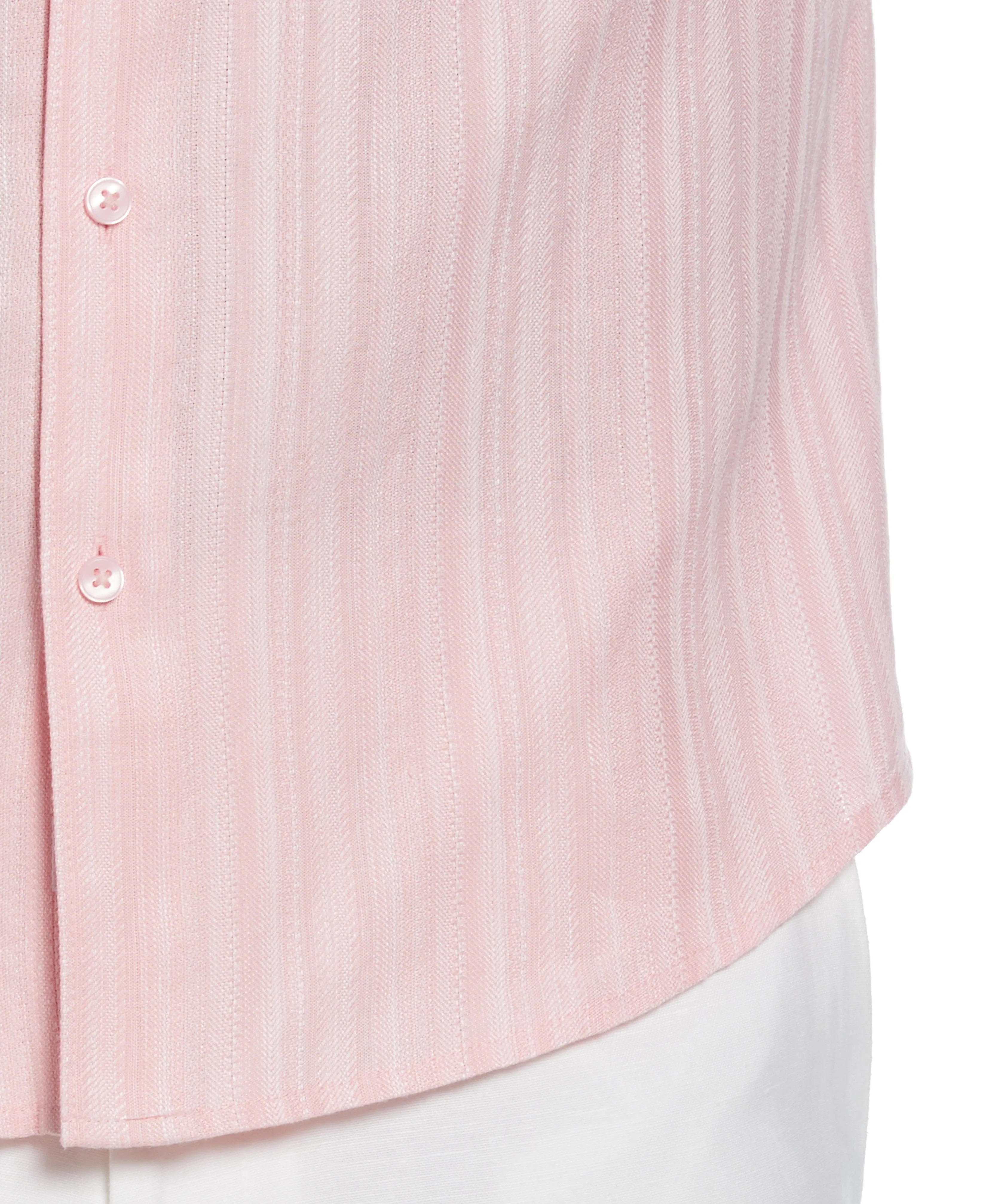 Linen Blend Dobby Stripe Print Shirt