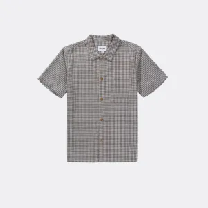 Linen Check SS Shirt (Sand)