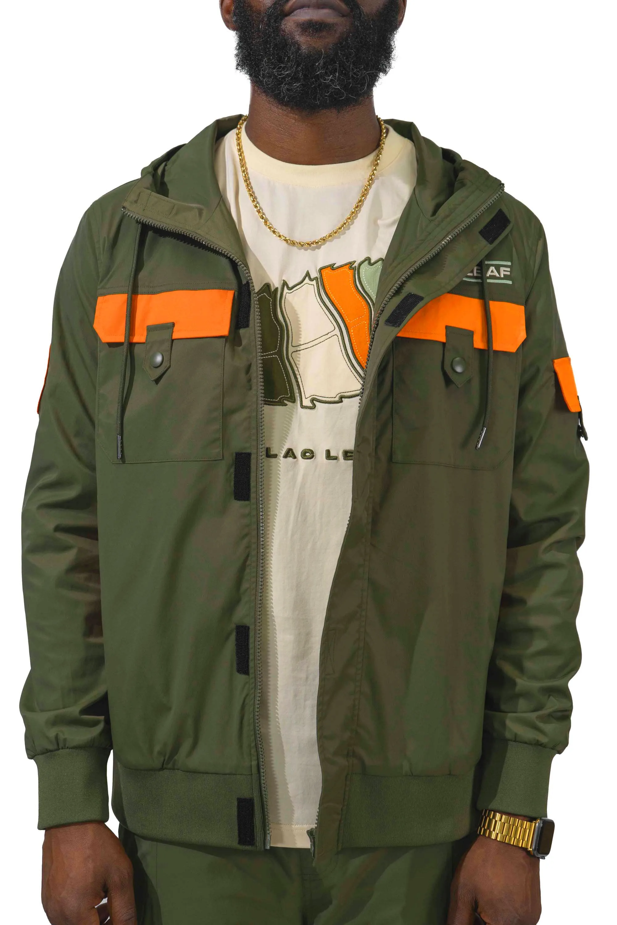 Live With Purpose Nylon Full Zip Hoodie Jacket