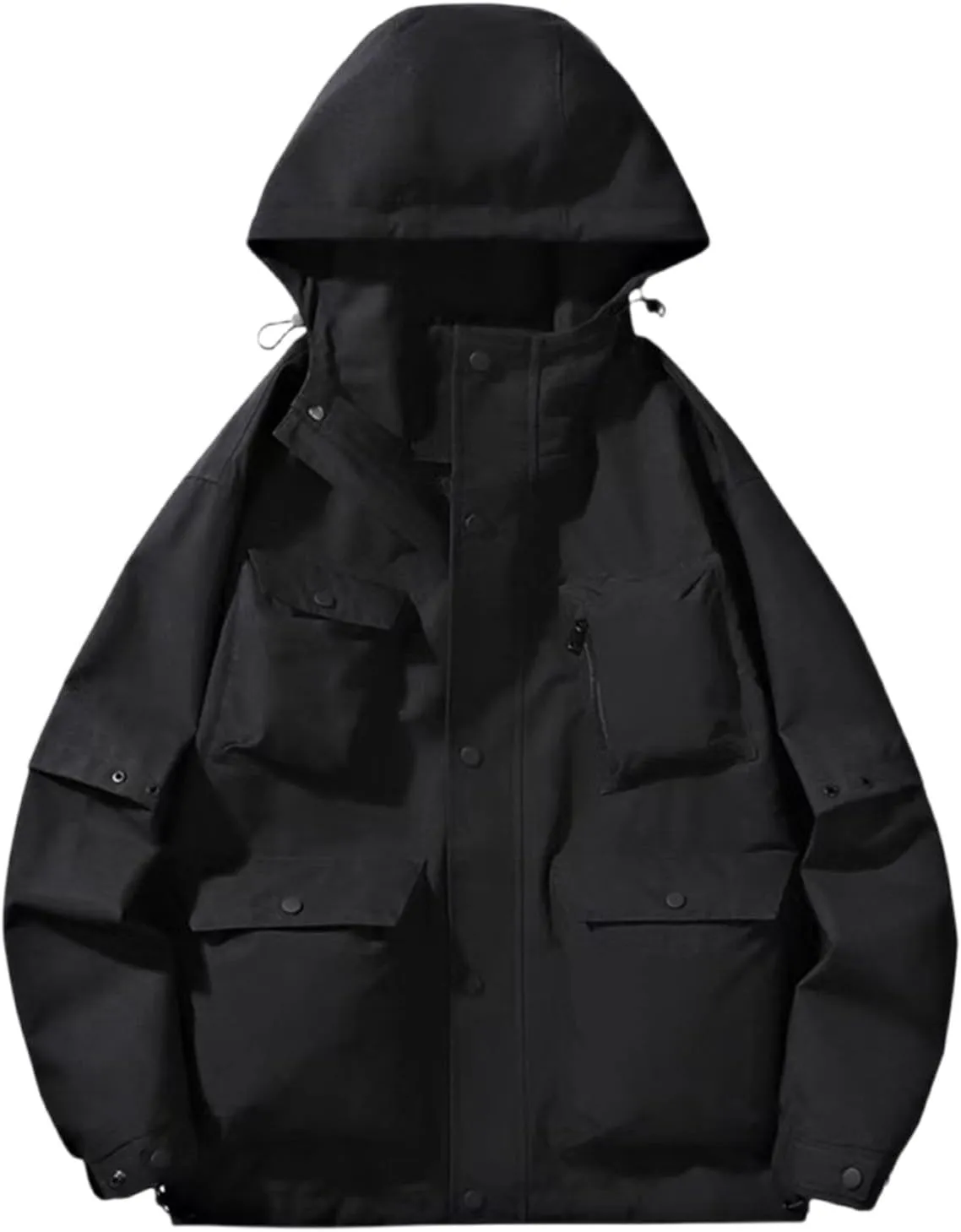 Lmdudan 2024 Winter Windbreaker Jacket Women's Hoodie Rain Jacket Outdoor Hiking Lightweight Softshell Raincoat with Pockets