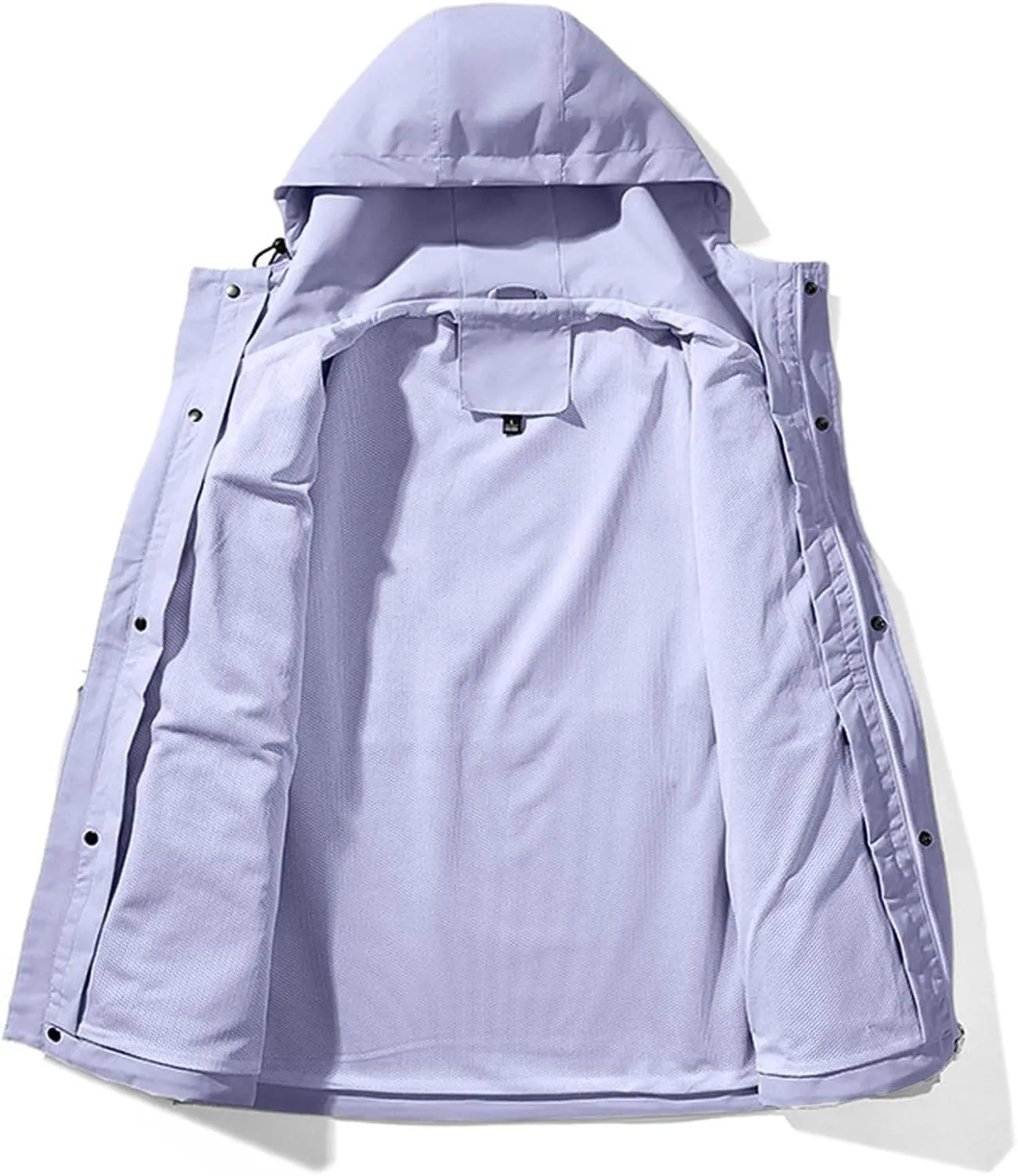 Lmdudan 2024 Winter Windbreaker Jacket Women's Hoodie Rain Jacket Outdoor Hiking Lightweight Softshell Raincoat with Pockets