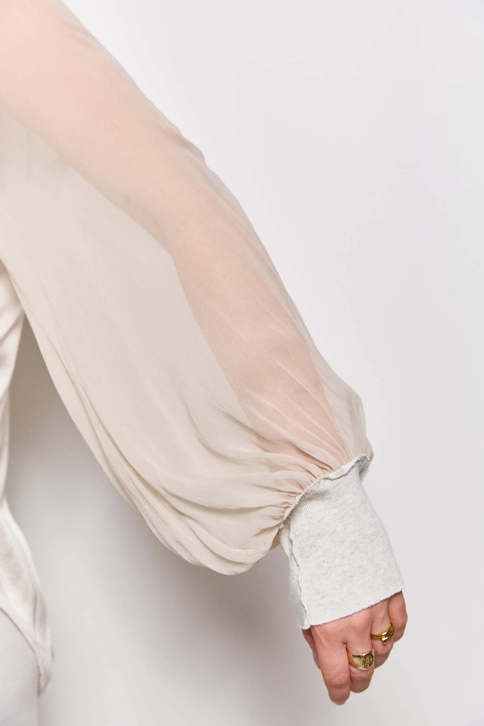lois scoop neck silk blouse