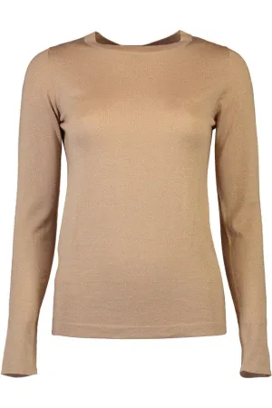Long Sleeve Crewneck Lurex Tee