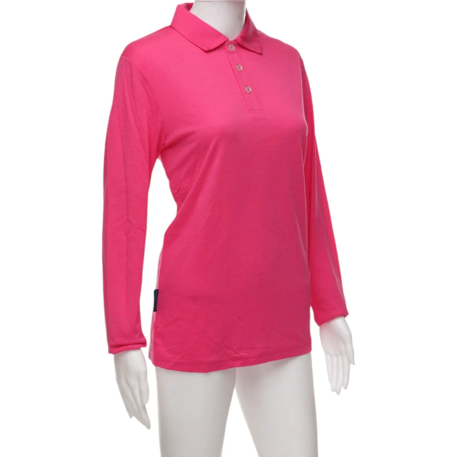 Long Sleeve Polo Shirt - Pink - Unisex