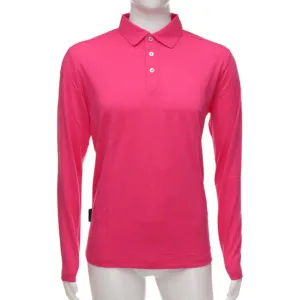 Long Sleeve Polo Shirt - Pink - Unisex