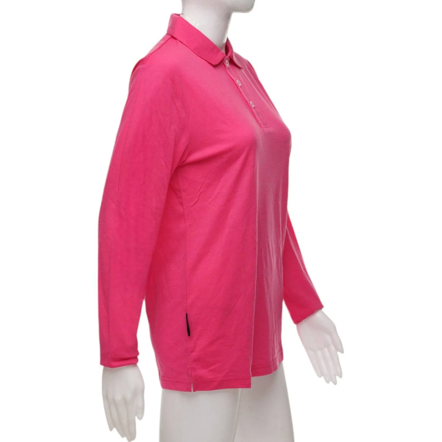 Long Sleeve Polo Shirt - Pink - Unisex