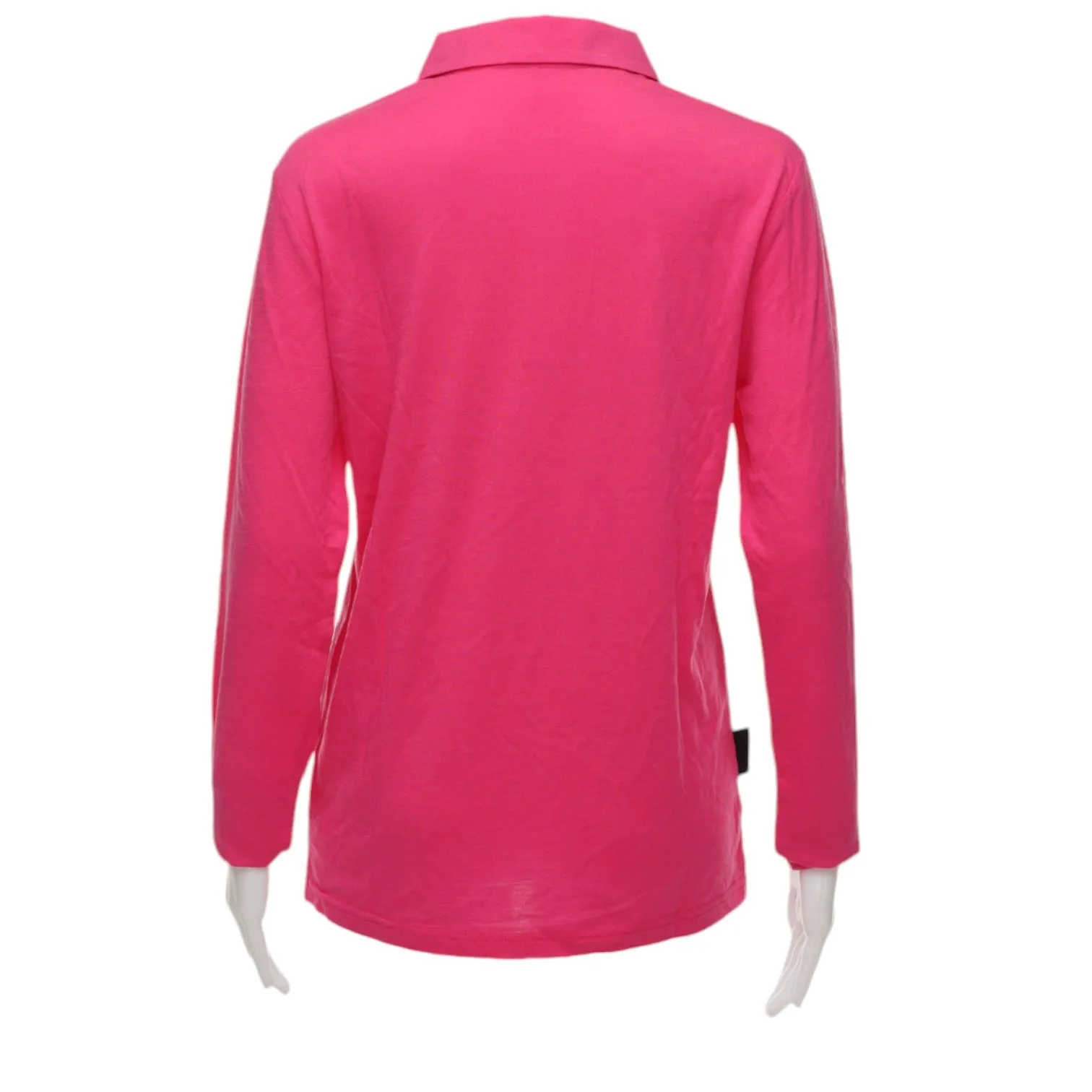 Long Sleeve Polo Shirt - Pink - Unisex