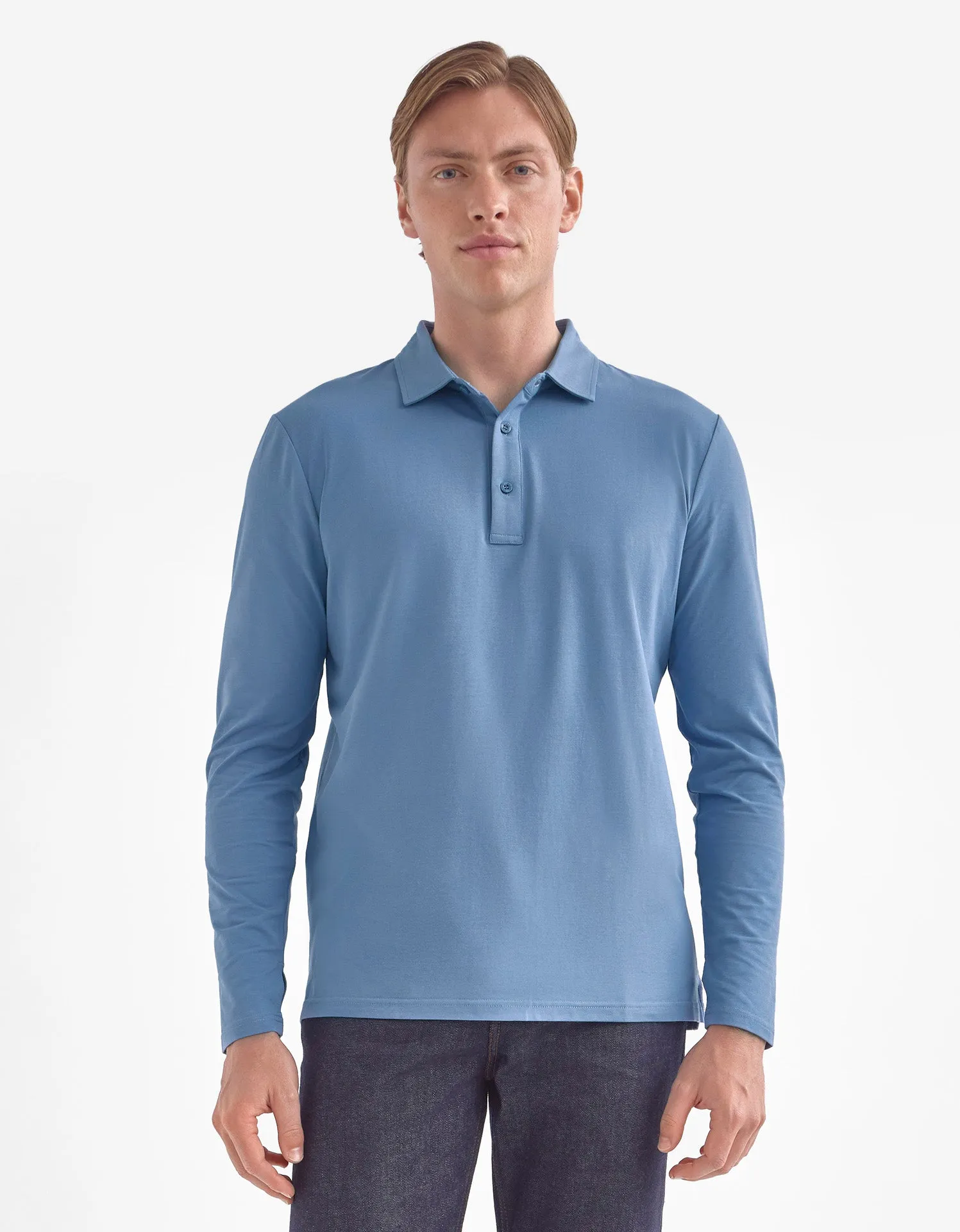 Long Sleeve Polo Shirt UPF 50  Sensitive Collection
