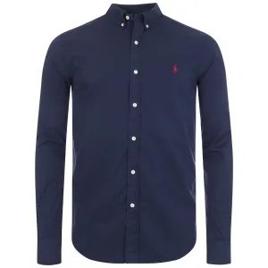 Long Sleeve Slim Fit Twill Cotton Shirt
