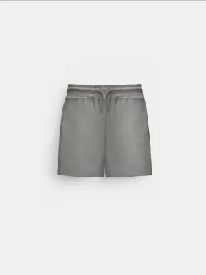 Loose Fit Knit Shorts - Grey