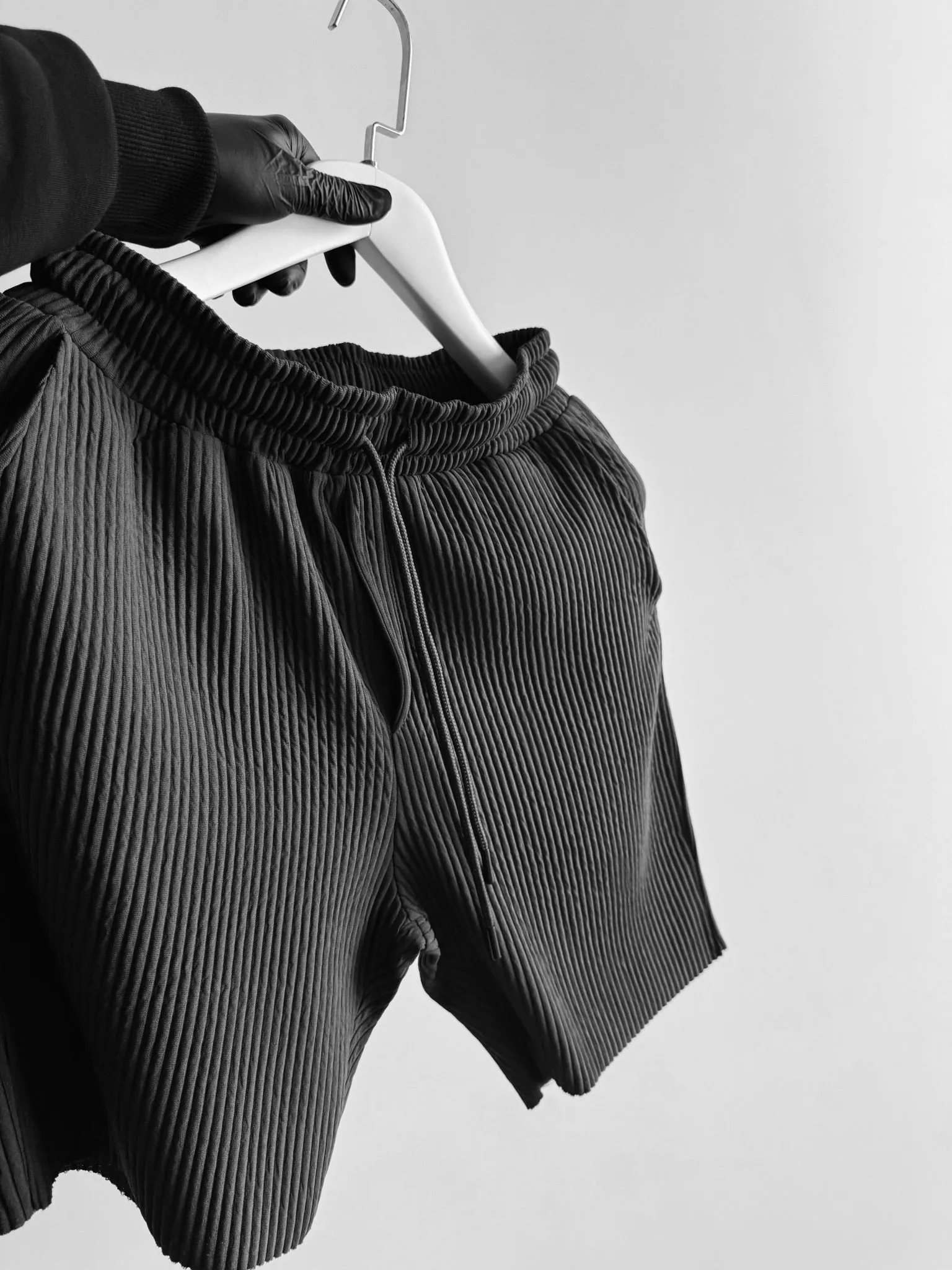 Loose Fit Ribbed Shorts - Anthracite