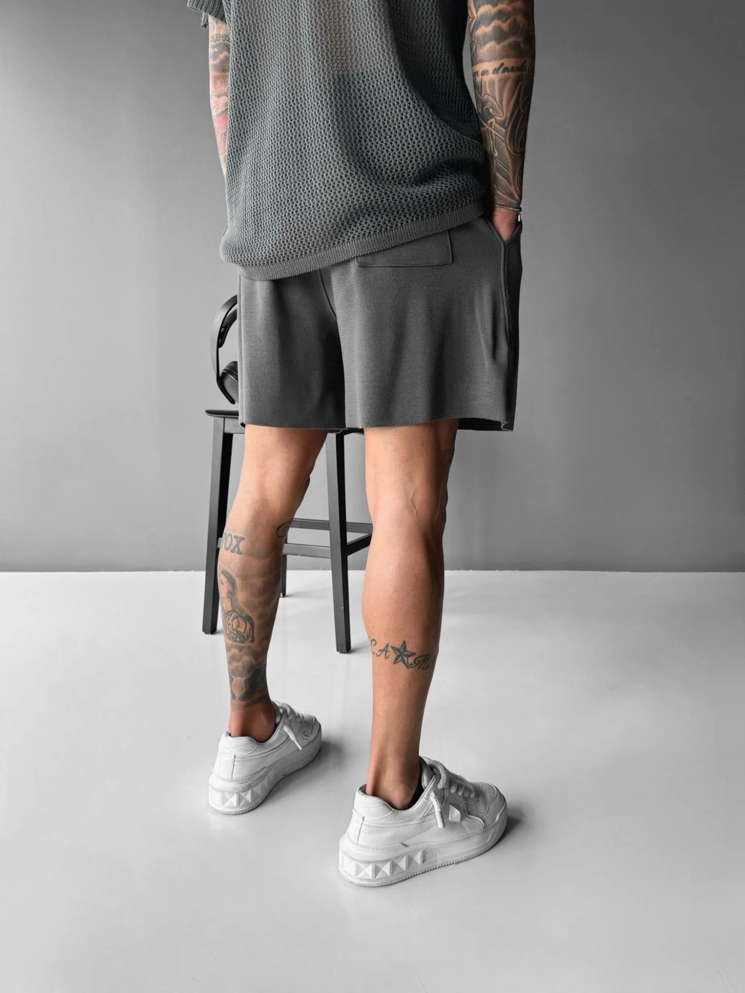 Loose Fit Seam Shorts - Anthracite