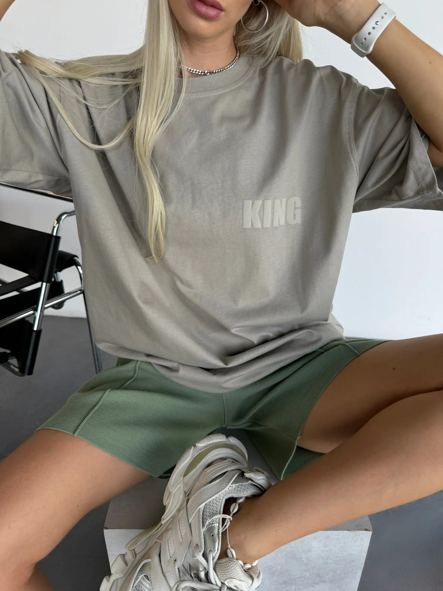 Loose Fit Seam Shorts - Moss