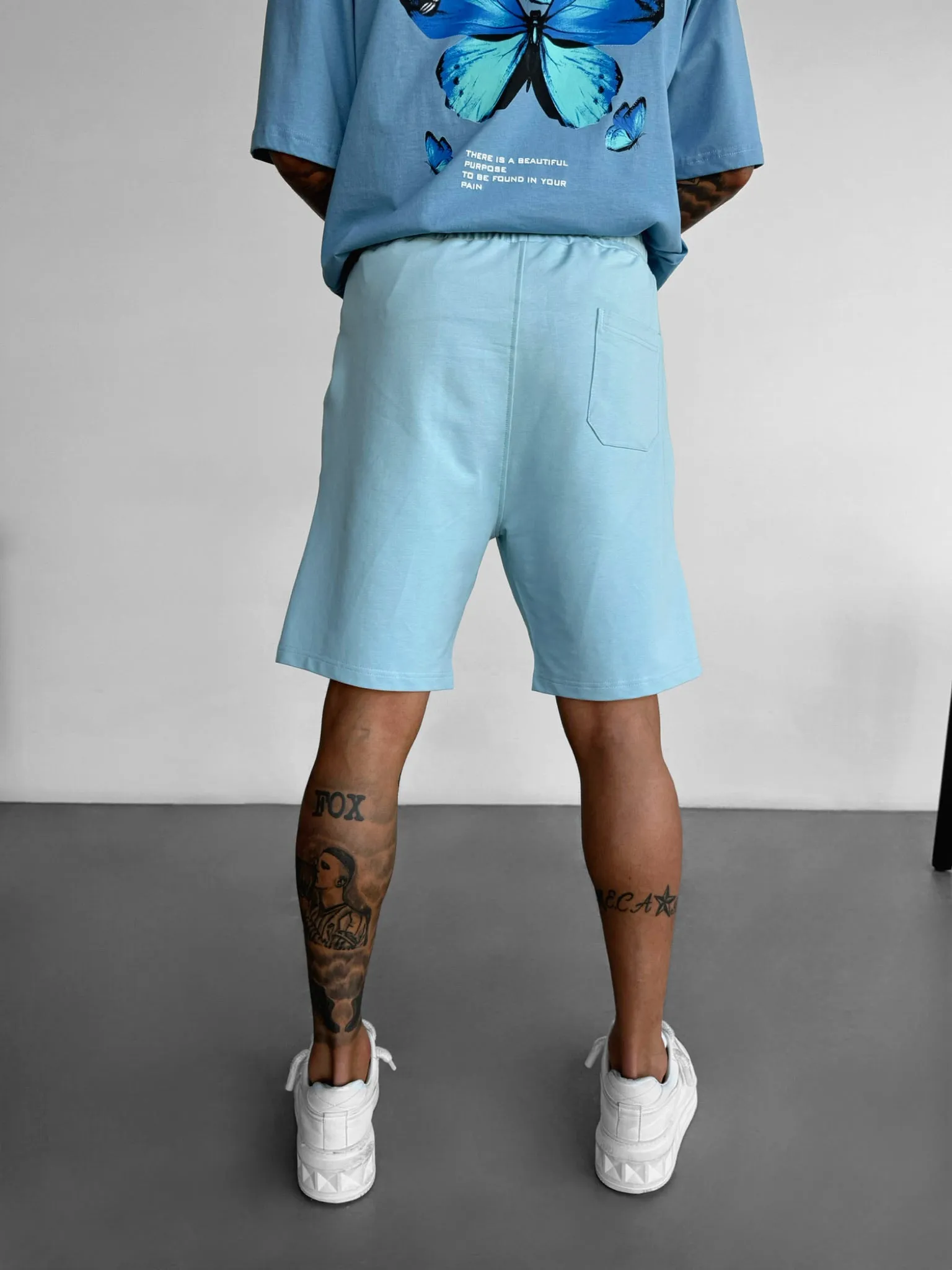 Loose Fit Shorts - Ice Blue