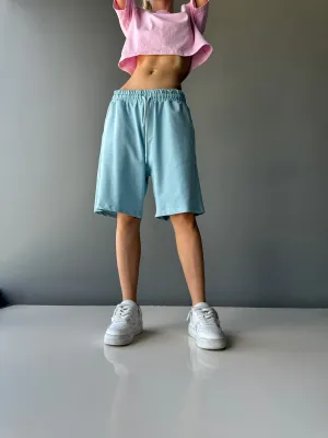 Loose Fit Shorts - Ice Blue