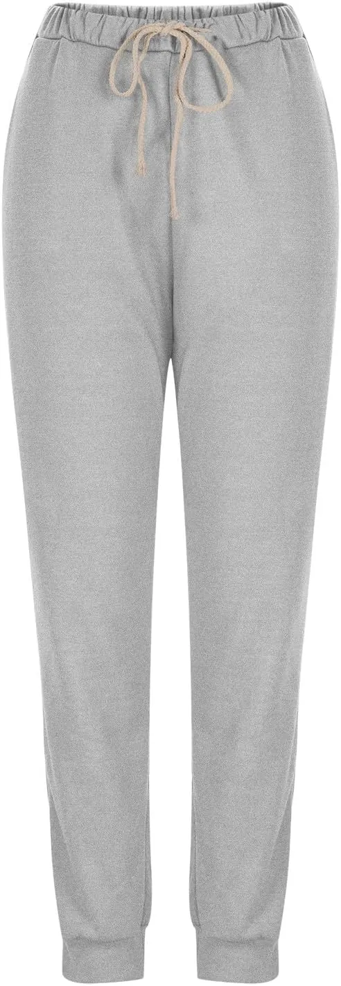 Lpmadey 3 Pack Womens Warm Fleece Sherpa Lined Sweatpants Drawstring Athletic Jogger Pant Trousers Tapered Lounge Yoga Pants